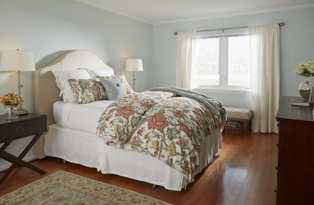 View of a bedroom inside a Carolina Meadows villa